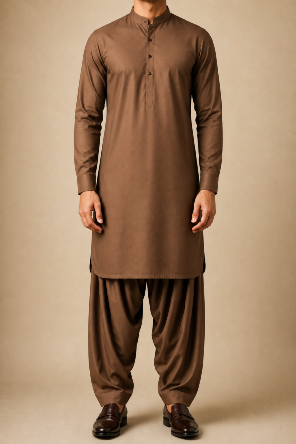 Medium Brown Wash & Wear Unstitched