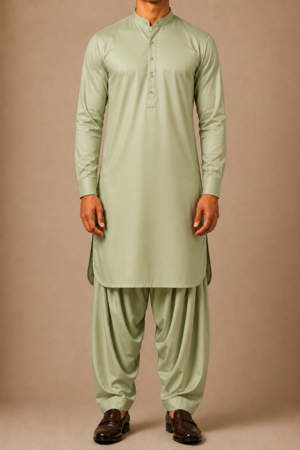 Pistachio Green Wash & Wear Unstitched