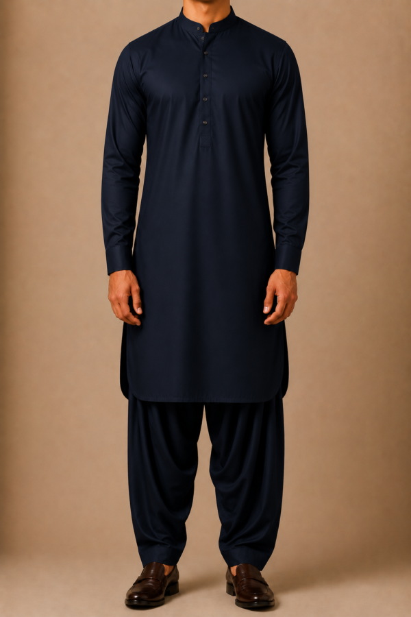 Midnight Blue Wash & Wear Unstitched