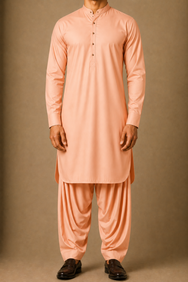 Peach Wash & Wear Unstitched