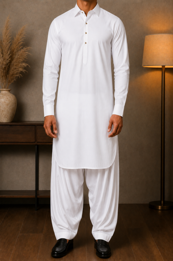 White Giza Cotton Unstitched