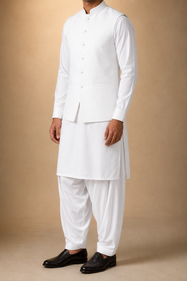 White Waistcoat for Men