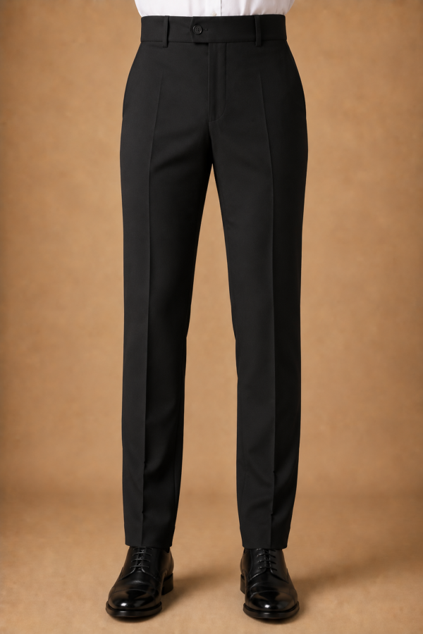 Black High-Waist Formal Pants